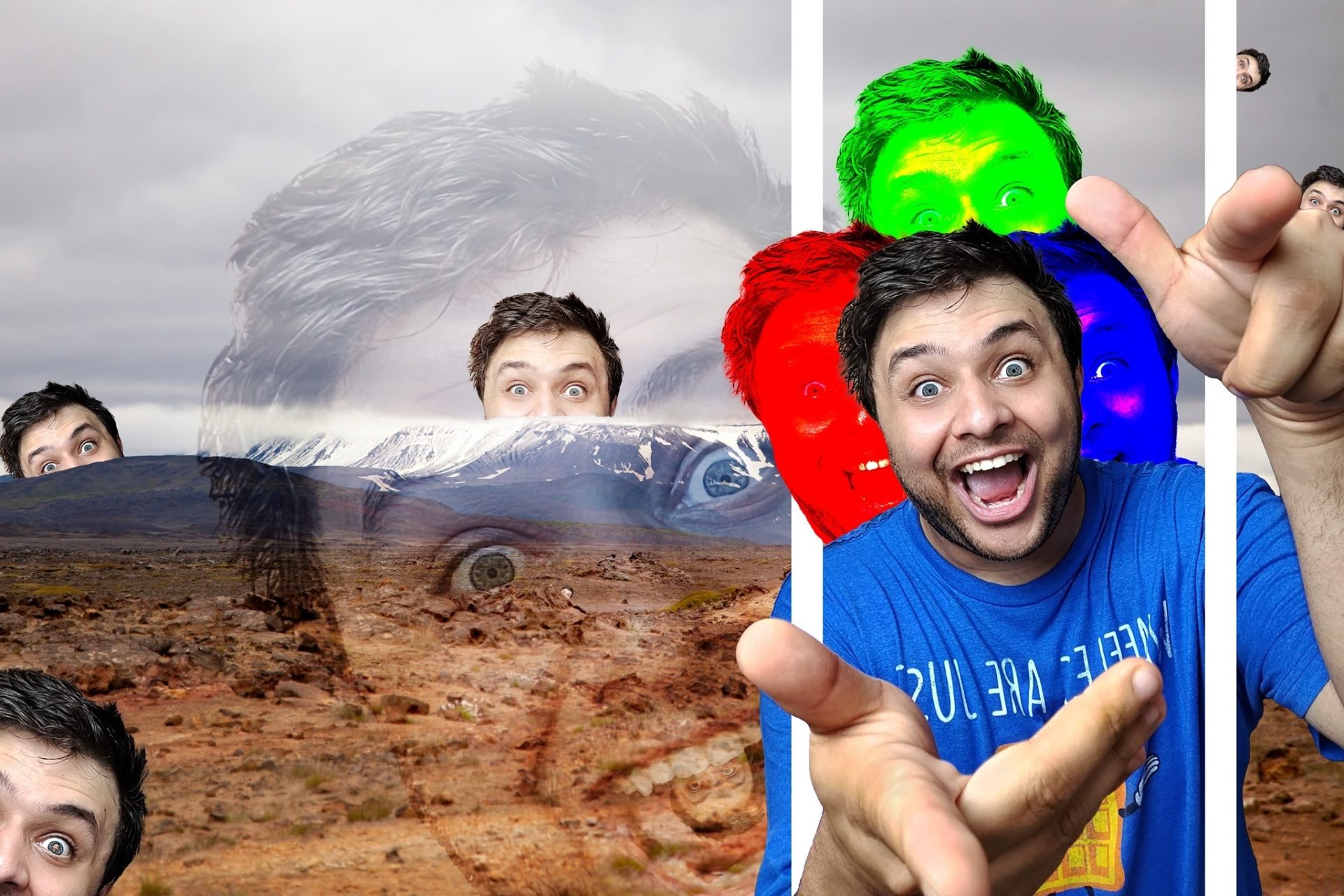 Surreal collage self-portrait of Al Harris IV